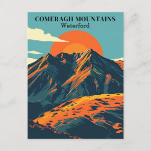Comeragh Mountains Ireland Vintage Travel Irish Postcard