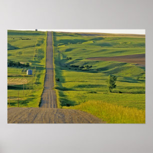 Comertown gravel road in remote northeastern poster