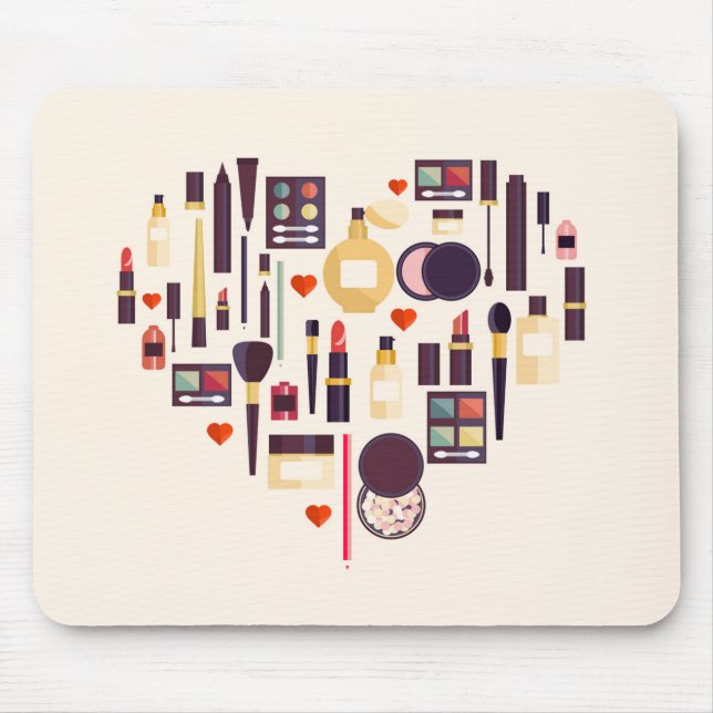 Comestics Heart Mouse Mat (Front)
