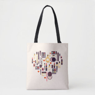 Comestics Heart Tote Bag