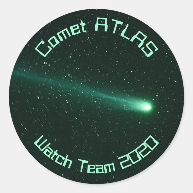 Comet ATLAS Watch Team 2020 Classic Round Sticker (Front)