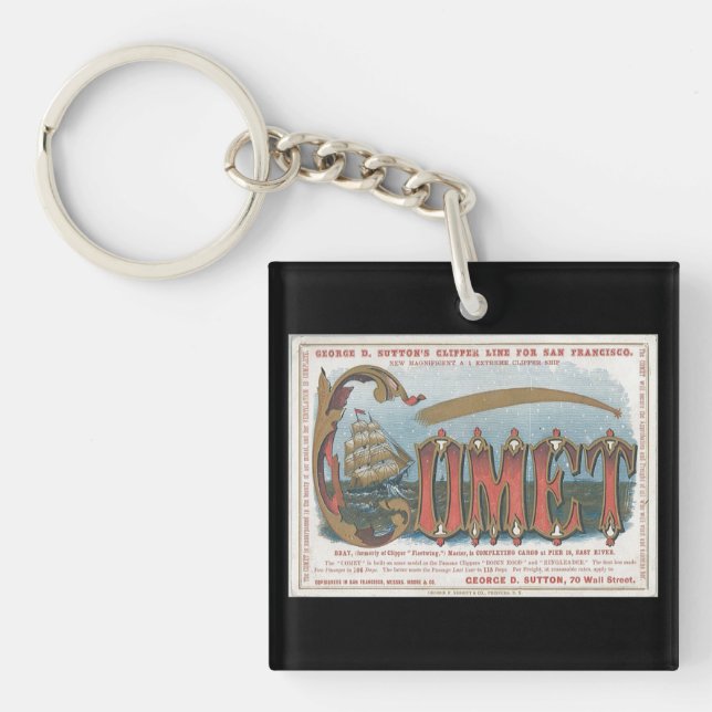Comet Clipper Sailing  Key Ring (Front)