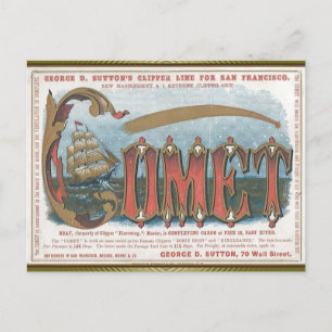 Comet Clipper Sailing Postcard