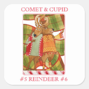 COMET CUPID Large Square Stickers