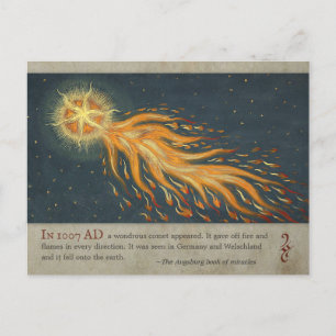 Comet from the Augsburg miracle book CC0477 Postcard