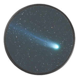 Comet in Night Sky Hockey Puck