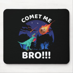 Comet Me Bro Funny Boxing T Rex Dinosaur Pun Extin Mouse Mat