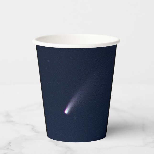 Comet NEOWISE in Night Sky Paper Cups (Front)