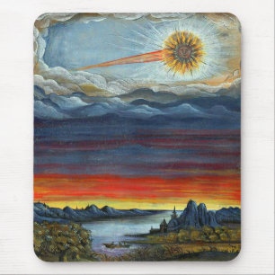 comet painting print mouse mat
