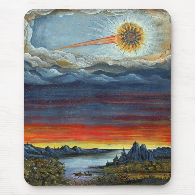 comet painting print mouse mat (Front)