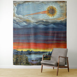 comet painting print tapestry