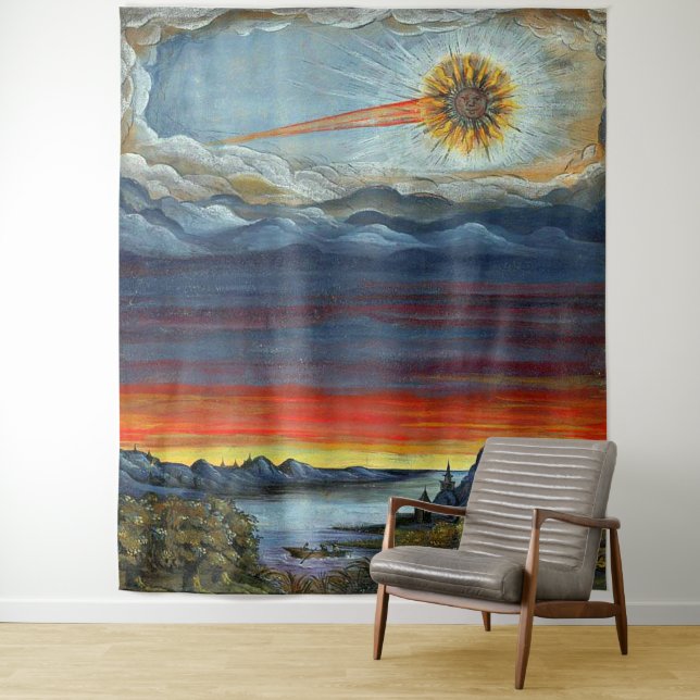 comet painting print tapestry (In Situ)