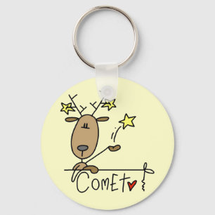 Comet Reindeer Christmas Tshirts and Gifts Key Ring