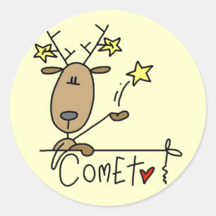 Comet Reindeer Tshirts and Gifts Classic Round Sticker