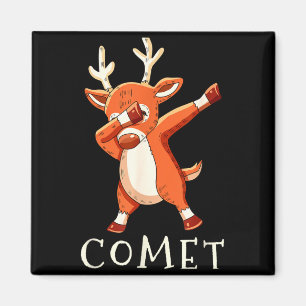 Comet Santas Reindeers Family Matching Outfit Chri Magnet
