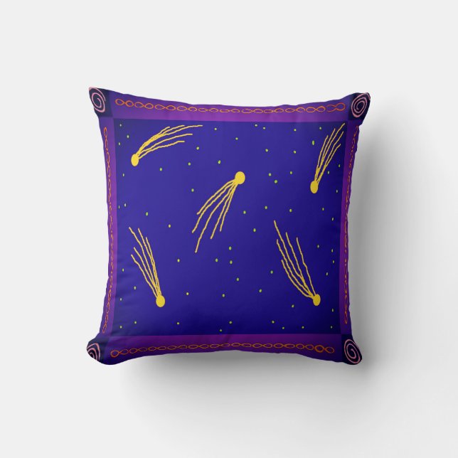 Comets Throw Pillow (Front)