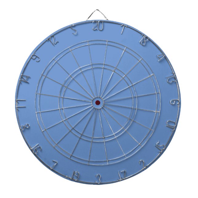 Comflower Blue #6B95D0, Cold Purple Dartboard (Front)