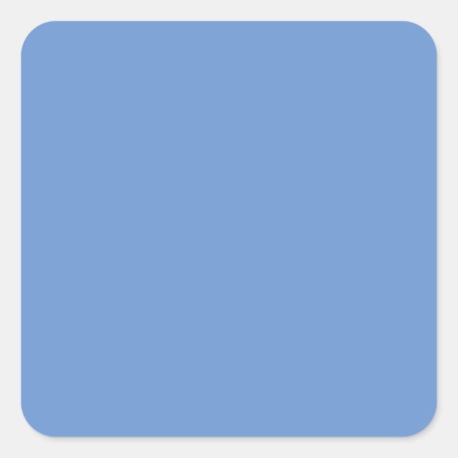 Comflower Blue #6B95D0, Cold Purple Square Sticker (Front)