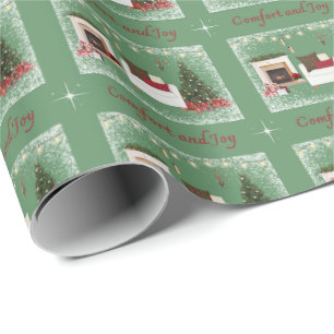 Comfort and Joy Armchair Star Wrapping Paper