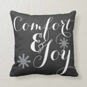 Comfort and Joy Chalkboard Cushion