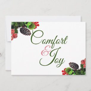 Comfort And Joy Flat Holiday Card