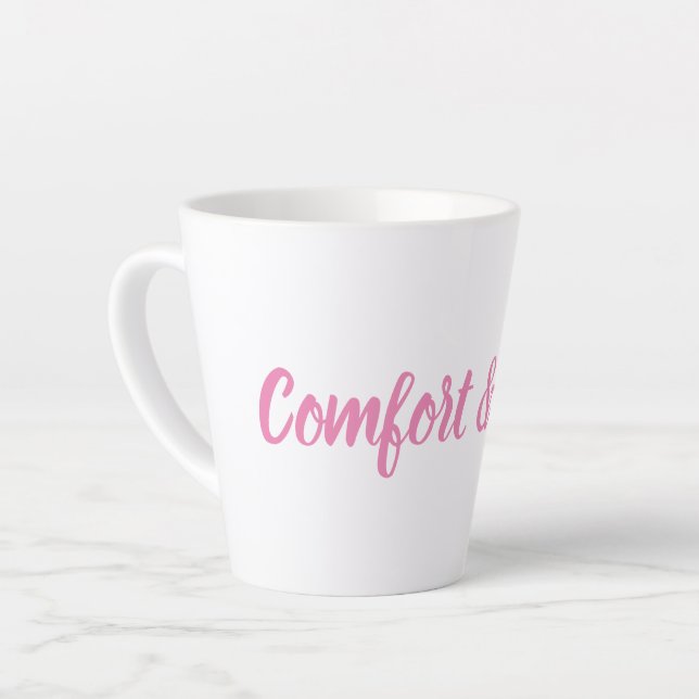 Comfort and Joy Latte Mug (Left Angle)