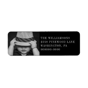Comfort and Joy Modern Photo Return Address Label