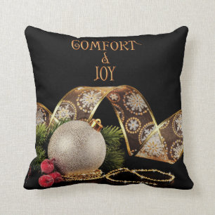 Comfort and Joy Ornament with Ribbon Cushion