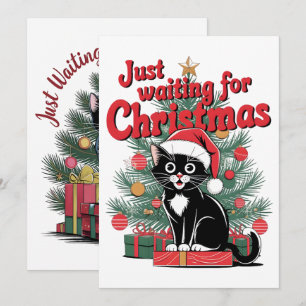 Comfort Colors® Christmas Tree And Cat 2025 Holiday Card
