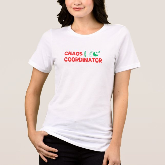 Comfort Colours® Chaos Coordinator Funny Mum Tri-Blend Shirt (Front)
