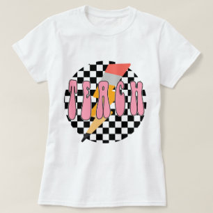 Comfort Colours Chequered Teach Shirt, Retro Penci T-Shirt