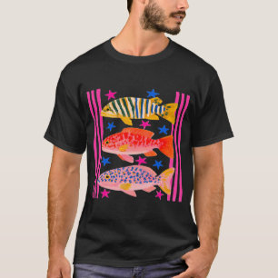 Comfort Colours Fish Colourful Hand Painted Coasta T-Shirt