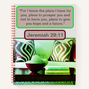 Comfort in His Plans: Jeremiah 29:11 Homey Vibes  Notebook