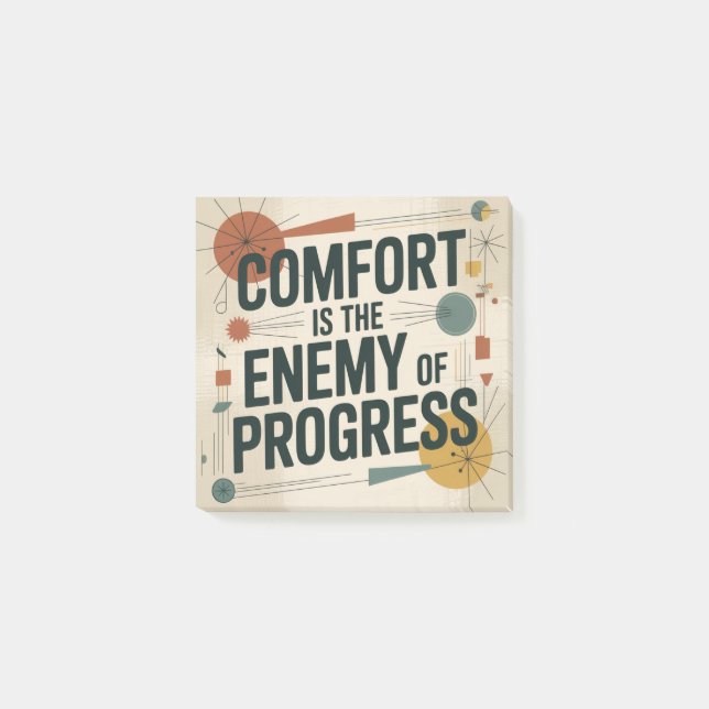 Comfort Is The Enemy Of Progress Post-it Notes (Front)