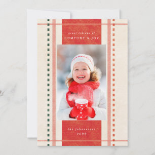 Comfort & Joy Christmas Cloth Photo Card