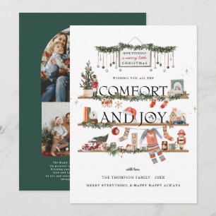 Comfort & Joy   Christmas Photo Holiday Card
