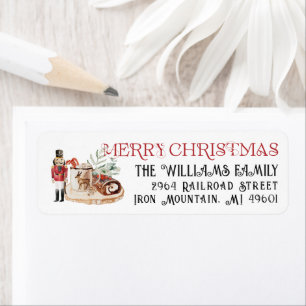 Comfort & Joy   Christmas Return Address Label