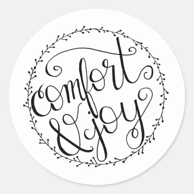 Comfort & Joy Christmas Sticker (Front)