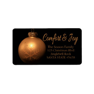 Comfort & Joy Golden ornament label