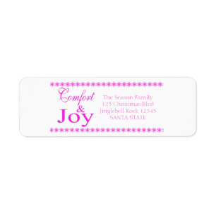 Comfort & Joy Holiday Address Label