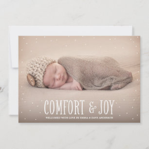 Comfort & Joy   Holiday Birth Announcement