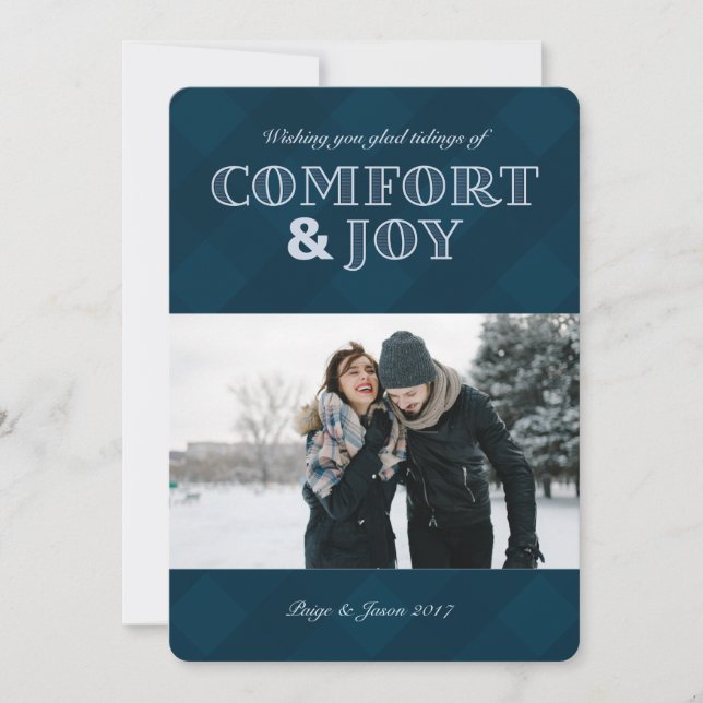 Comfort & Joy Holiday Photo Card (Front)