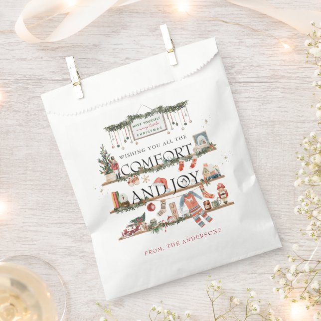 Comfort & Joy | Merry Little Christmas  Favour Bags (Clipped)