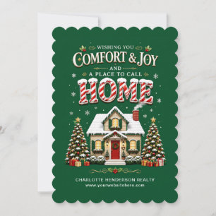 Comfort Joy - Place to Call Home Realtor Christmas Holiday Card