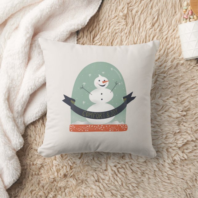 Comfort & Joy Snowman  Cushion (Blanket)