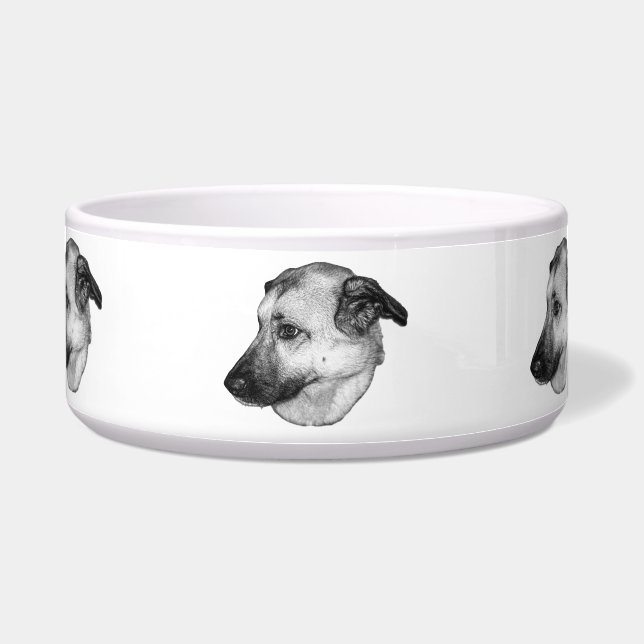 Comfort Meal, Grayscale Bowl (Front)