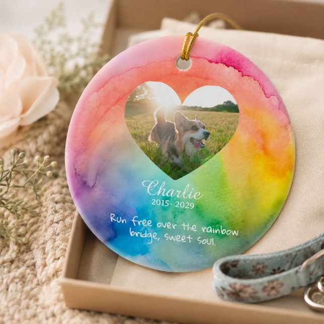 Comfort Remembrance Customizable Pet Sympathy  Ceramic Tree Decoration (Creator Uploaded)