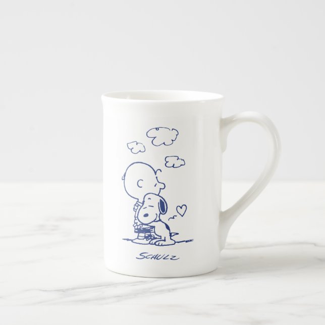 Comfort & Security | Charlie & Snoopy Hug Bone China Mug (Right)