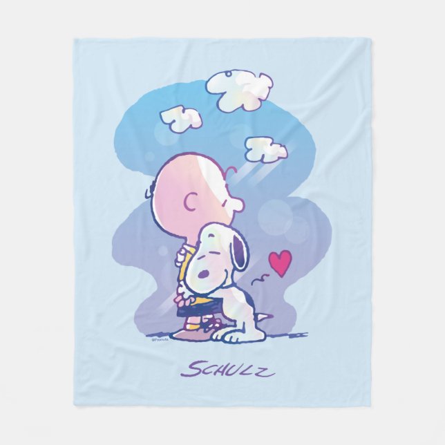 Comfort & Security | Charlie & Snoopy Hug Fleece Blanket (Front)