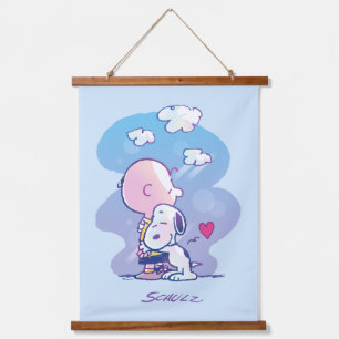Comfort & Security   Charlie & Snoopy Hug Hanging Tapestry